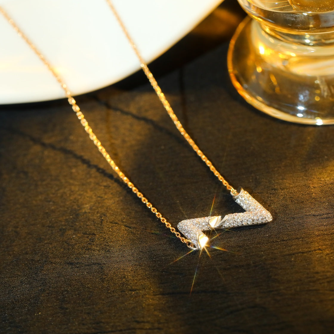 ¡®Sprite Jewelry¡¯VOLT SILVER DIAMOND PEDANT NECKLACE