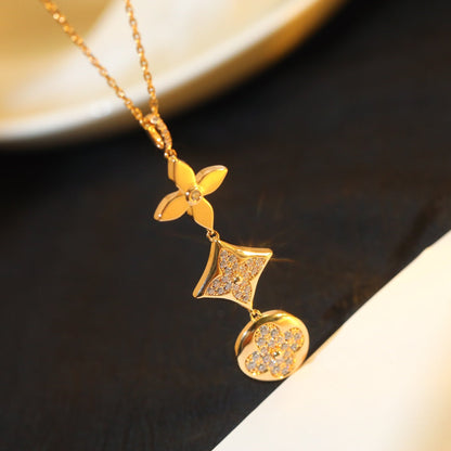 ¡®Sprite Jewelry¡¯STAR AND SUN DIAMOND PINK GOLD NECKLACE