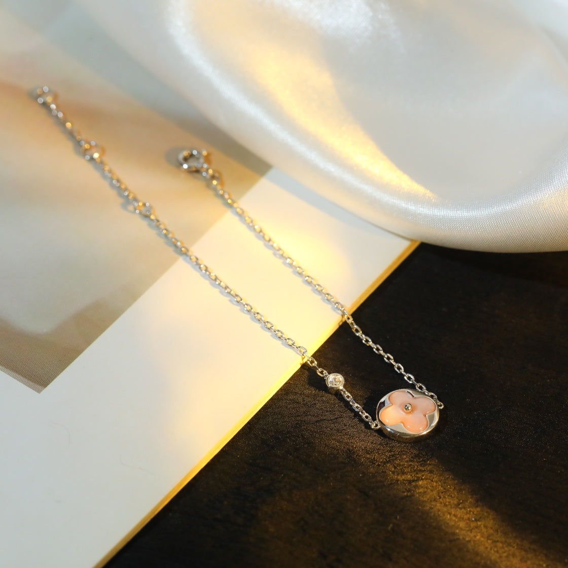 ¡®Sprite Jewelry¡¯SUN MOTIF PINK MOP SILVER BRACELET