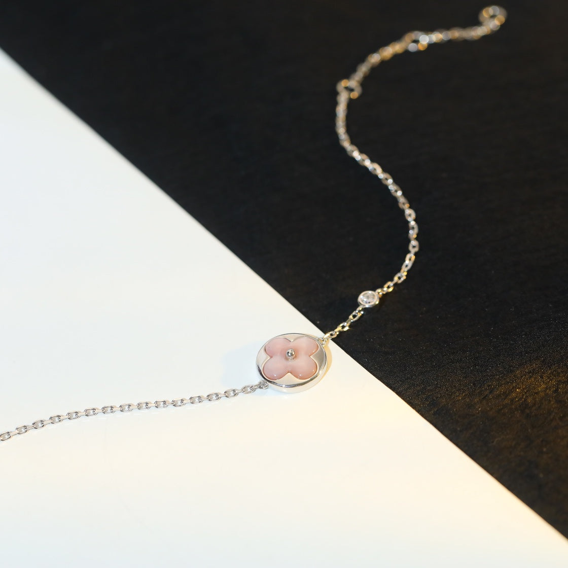 ¡®Sprite Jewelry¡¯SUN MOTIF PINK MOP SILVER BRACELET