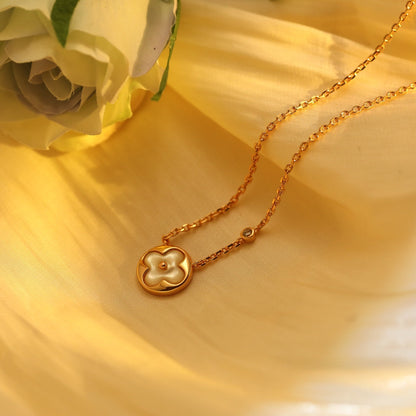 ¡®Sprite Jewelry¡¯SUN PEDANT PINK GOLD 1 DIAMOND NECKLACE