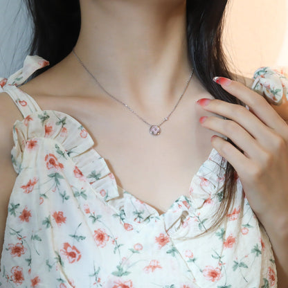 ¡®Sprite Jewelry¡¯SUN PEDANT PINK GOLD 1 DIAMOND NECKLACE