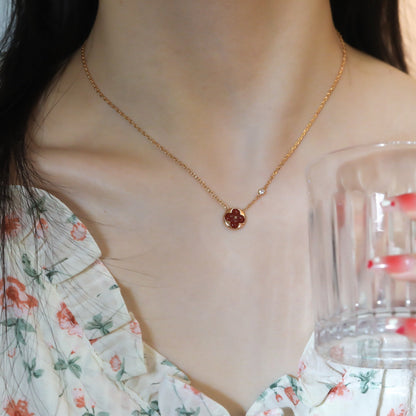 ¡®Sprite Jewelry¡¯SUN PEDANT PINK GOLD 1 DIAMOND NECKLACE