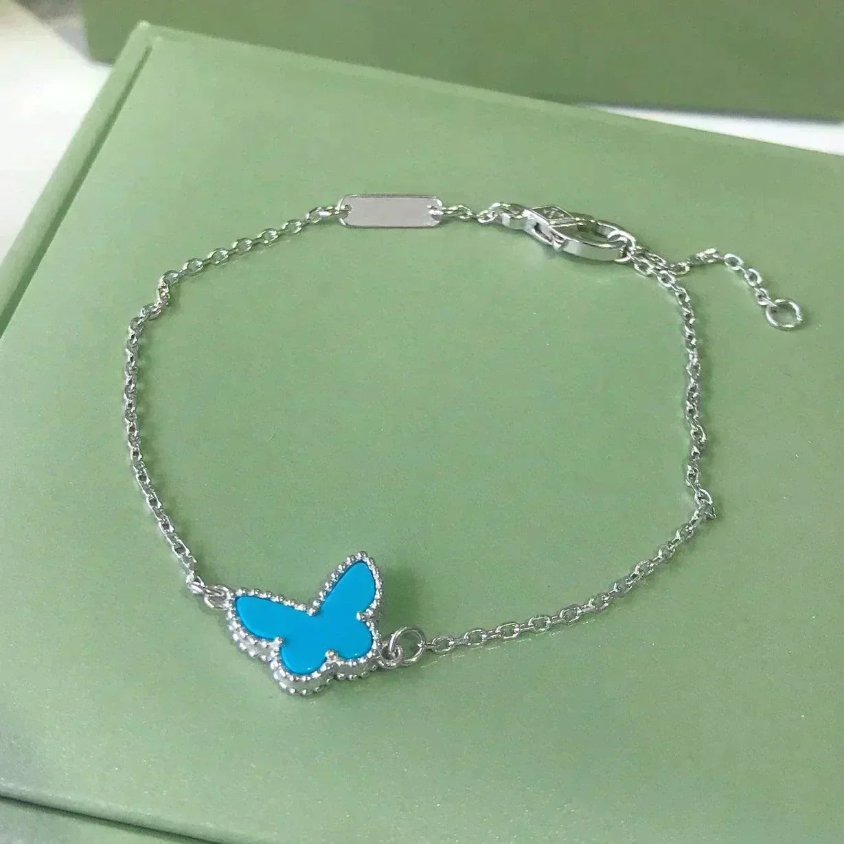 ¡®Sprite Jewelry¡¯BUTTERFLY TURQUOISE BUTTERFLY BRACELET SILVER