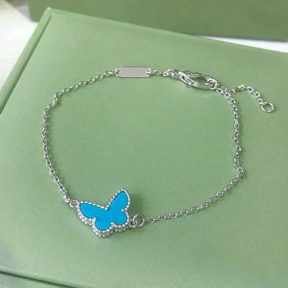 ¡®Sprite Jewelry¡¯BUTTERFLY TURQUOISE BUTTERFLY BRACELET SILVER