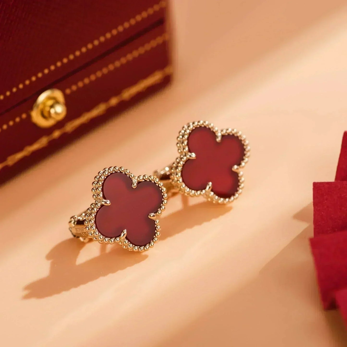 ¡®Sprite Jewelry¡¯CLOVER MEDIUM 1 MOTIFS CARNELIAN  EARRINGS