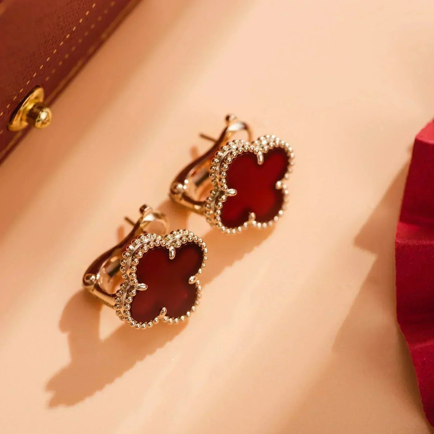 ¡®Sprite Jewelry¡¯CLOVER MEDIUM 1 MOTIFS CARNELIAN  EARRINGS