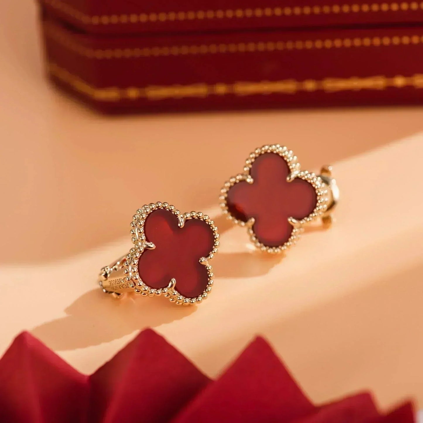 ¡®Sprite Jewelry¡¯CLOVER MEDIUM 1 MOTIFS CARNELIAN  EARRINGS