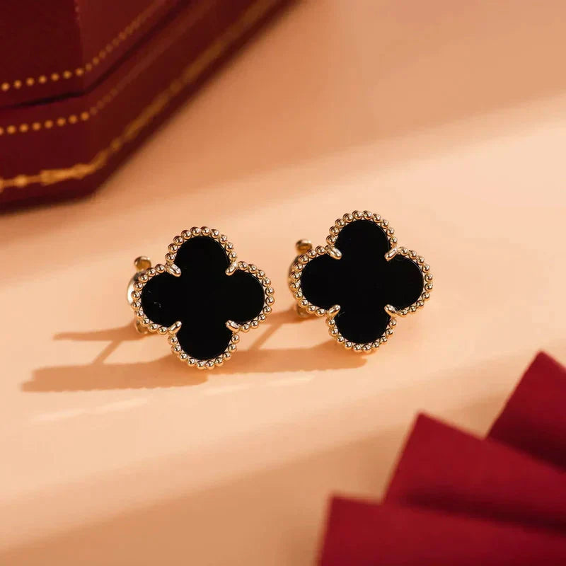 ¡®Sprite Jewelry¡¯CLOVER MEDIUM 1 MOTIFS  ONYX STUD EARRINGS