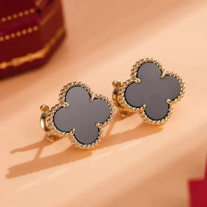 ¡®Sprite Jewelry¡¯CLOVER MEDIUM 1 MOTIFS  ONYX STUD EARRINGS