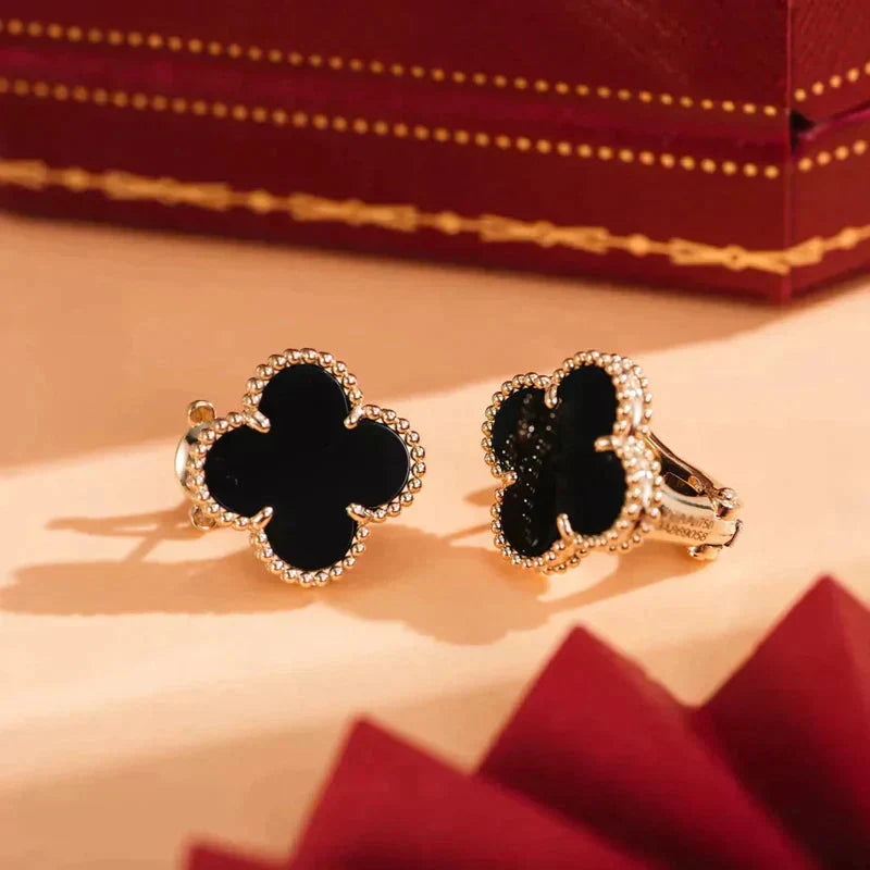 ¡®Sprite Jewelry¡¯CLOVER MEDIUM 1 MOTIFS  ONYX STUD EARRINGS