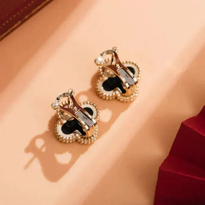 ¡®Sprite Jewelry¡¯CLOVER MEDIUM 1 MOTIFS  ONYX STUD EARRINGS