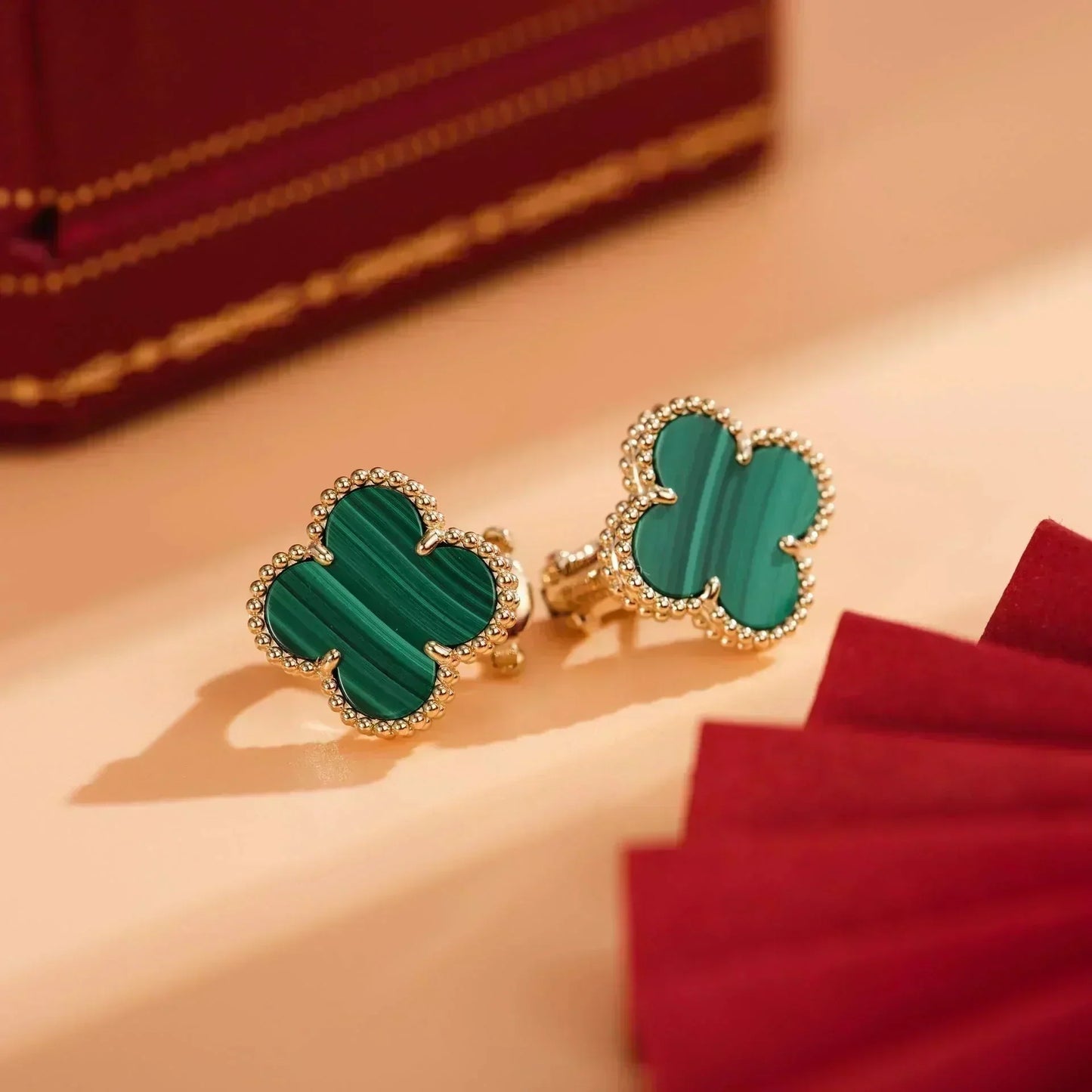¡®Sprite Jewelry¡¯CLOVER MEDIUM 1 MOTIFS MALACHITE  EARRINGS