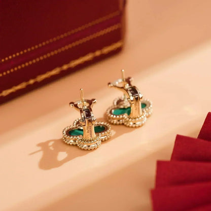 ¡®Sprite Jewelry¡¯CLOVER MEDIUM 1 MOTIFS MALACHITE  EARRINGS