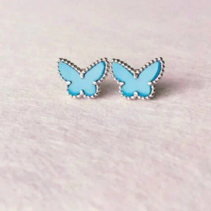 ¡®Sprite Jewelry¡¯BUTTERFLY TURQUOISE EARRINGS SILVER