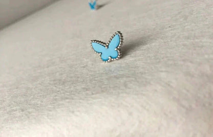¡®Sprite Jewelry¡¯BUTTERFLY TURQUOISE EARRINGS SILVER