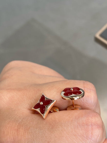 ¡®Sprite Jewelry¡¯STAR AND SUN PINK GOLD CARNELIAN STUD EARRINGS