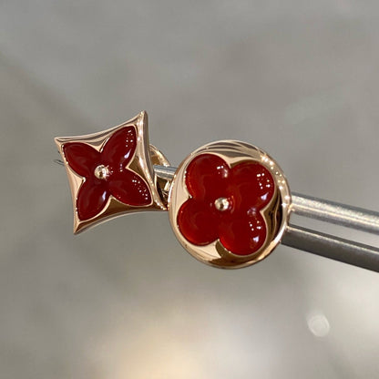 ¡®Sprite Jewelry¡¯STAR AND SUN PINK GOLD CARNELIAN STUD EARRINGS