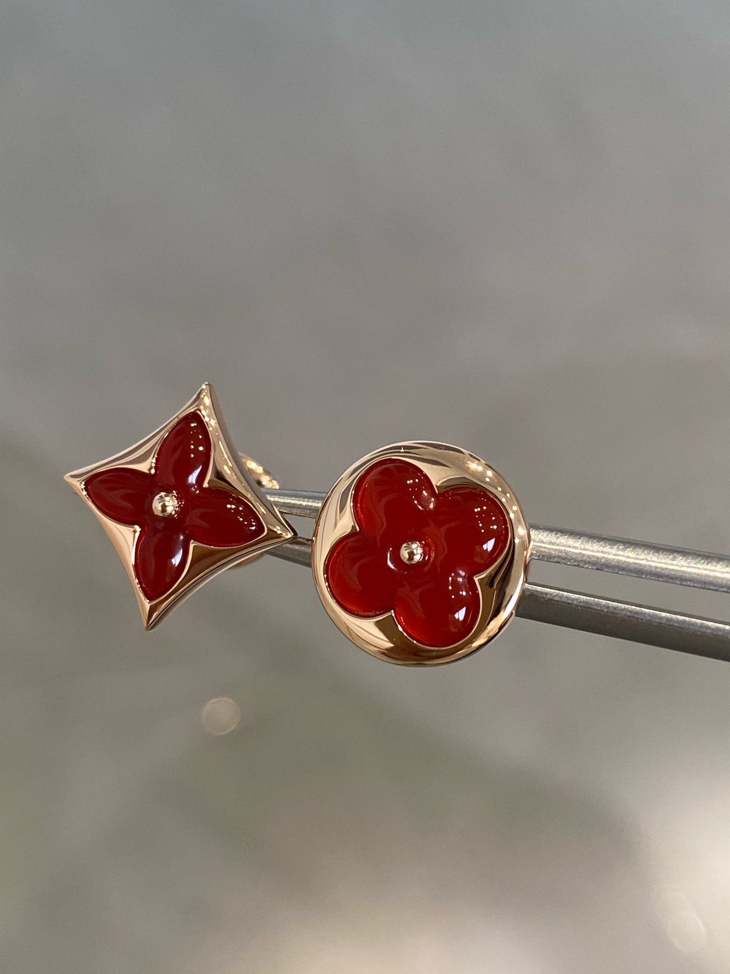 ¡®Sprite Jewelry¡¯STAR AND SUN PINK GOLD CARNELIAN STUD EARRINGS