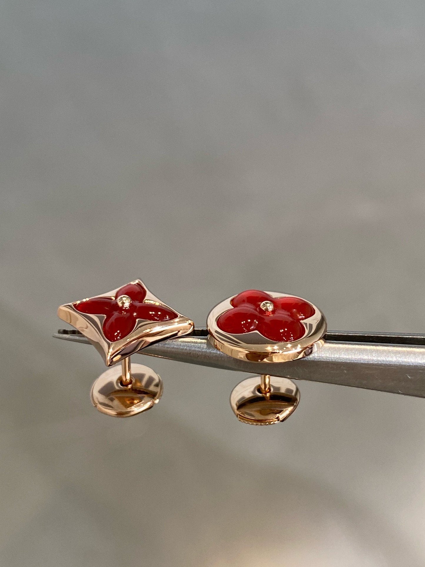 ¡®Sprite Jewelry¡¯STAR AND SUN PINK GOLD CARNELIAN STUD EARRINGS