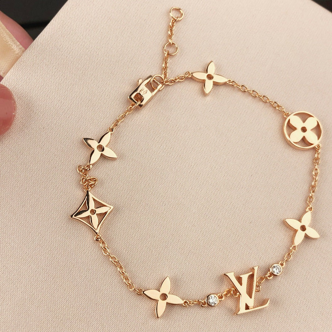 ¡®Sprite Jewelry¡¯STAR AND SUN 7 MOTIFS GOLD BRACELET