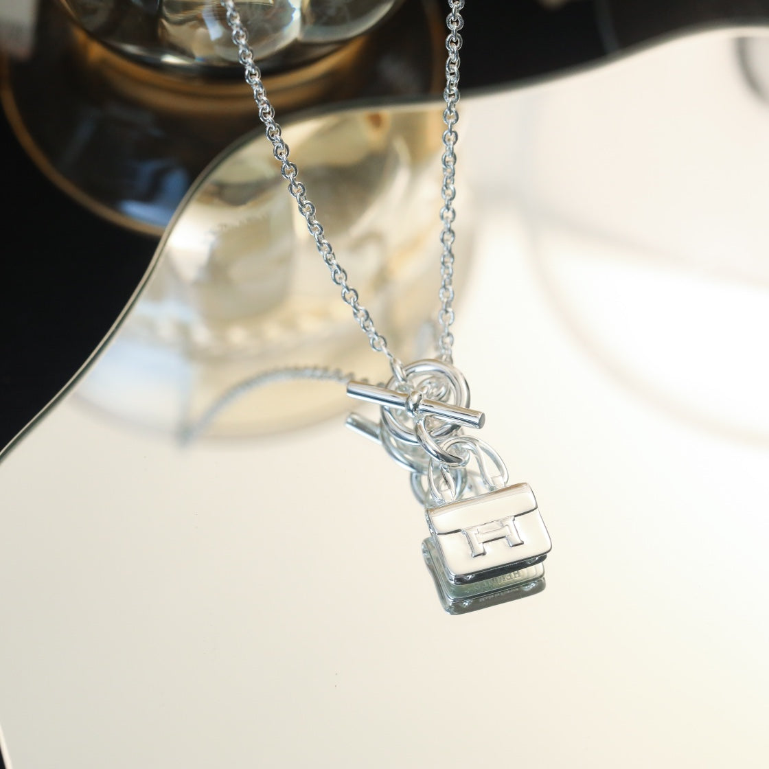 ¡®Sprite Jewelry¡¯POP H PEDANT SILVER NECKLACE