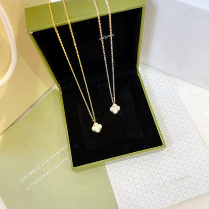 ¡®Sprite Jewelry¡¯CLOVER MINI 9.5MM WHITE MOTHER-OF-PEARL NECKLACE
