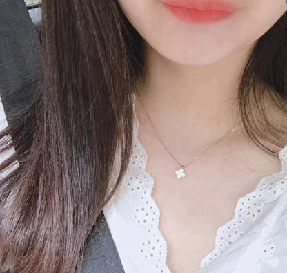 ¡®Sprite Jewelry¡¯CLOVER MINI 9.5MM WHITE MOTHER-OF-PEARL NECKLACE