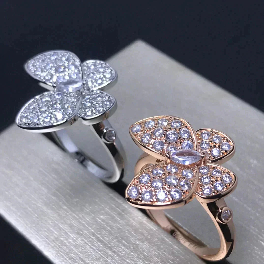 ¡®Sprite Jewelry¡¯BUTTERFLY PINK GOLD DIAMOND RING