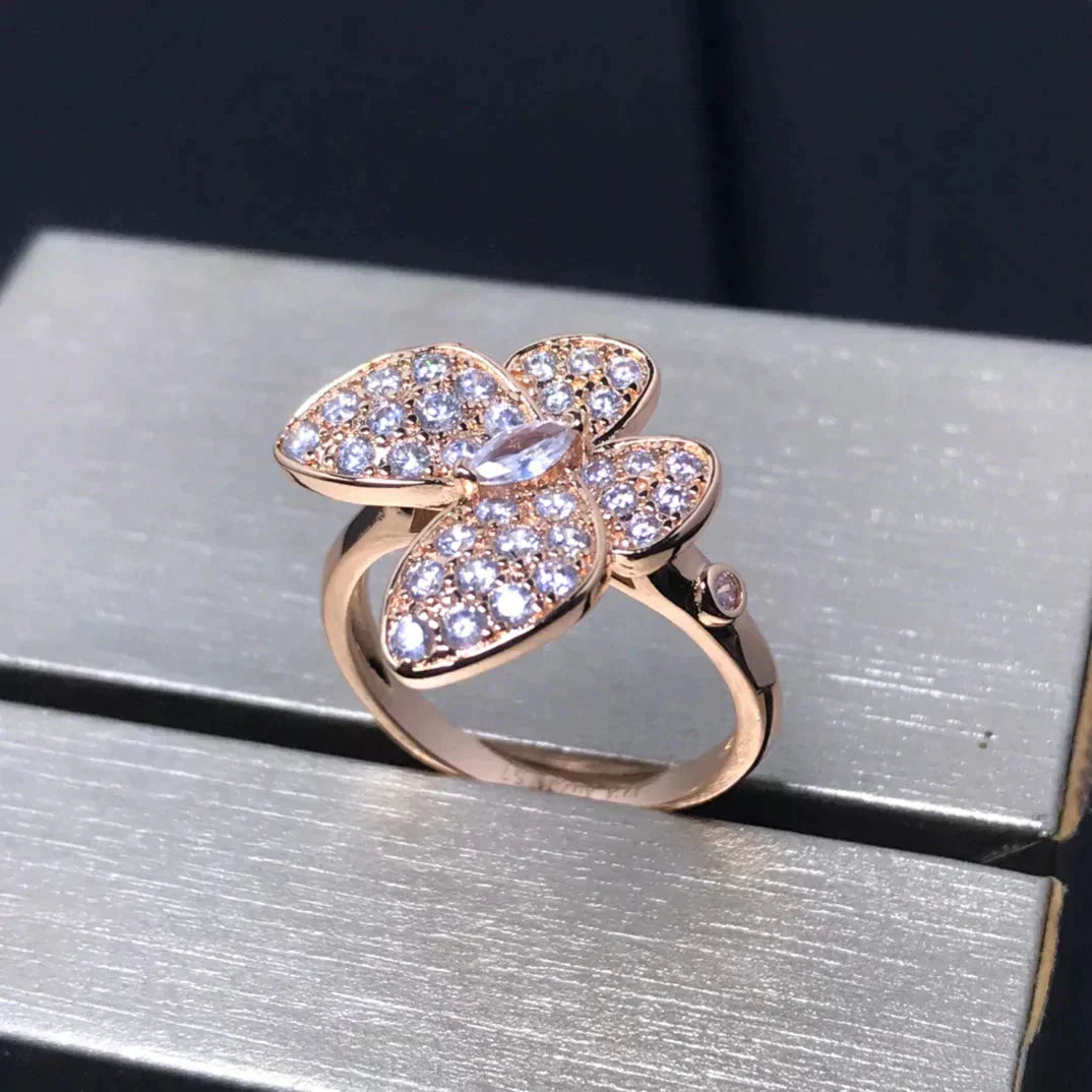 ¡®Sprite Jewelry¡¯BUTTERFLY PINK GOLD DIAMOND RING