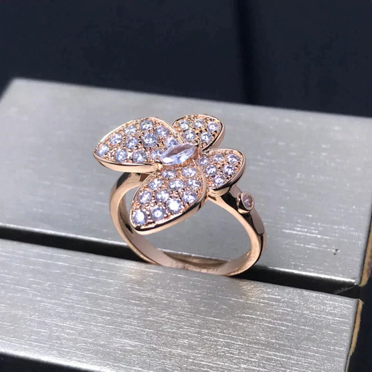 ¡®Sprite Jewelry¡¯BUTTERFLY PINK GOLD DIAMOND RING