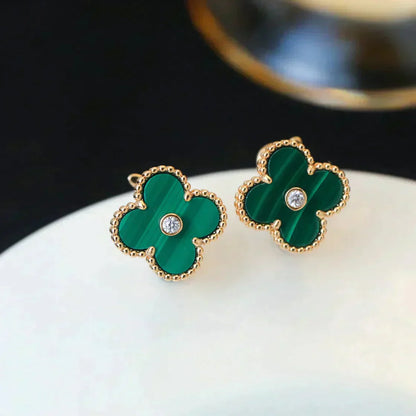¡®Sprite Jewelry¡¯CLOVER MEDIUM 1 MOTIFS MALACHITE DIAMOND EARRINGS