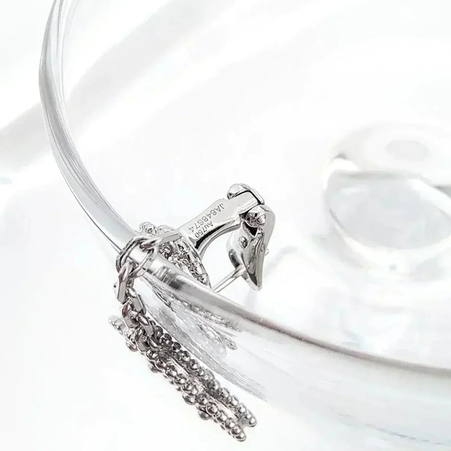 ¡®Sprite Jewelry¡¯CLOVER 2 MOTIFS  DIAMOND ONYX EARRINGS SILVER
