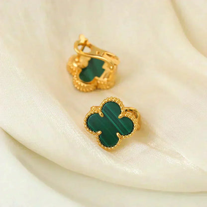 ¡®Sprite Jewelry¡¯CLOVER MEDIUM 1 MOTIFS MALACHITE  EARRINGS