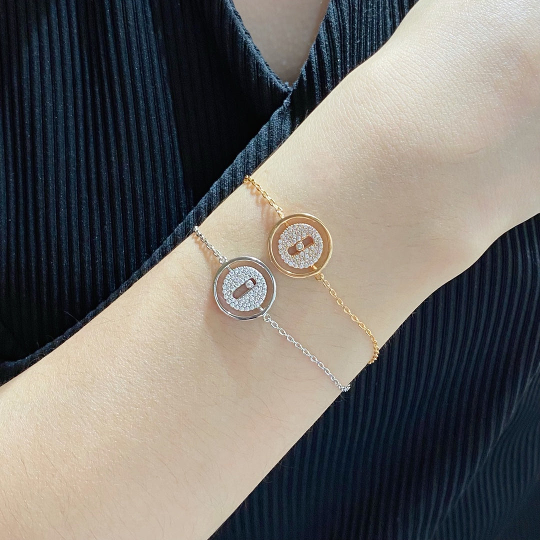 [Sprite Jewelry]LUCKY MOVE DIAMOND PAVED BRACELET