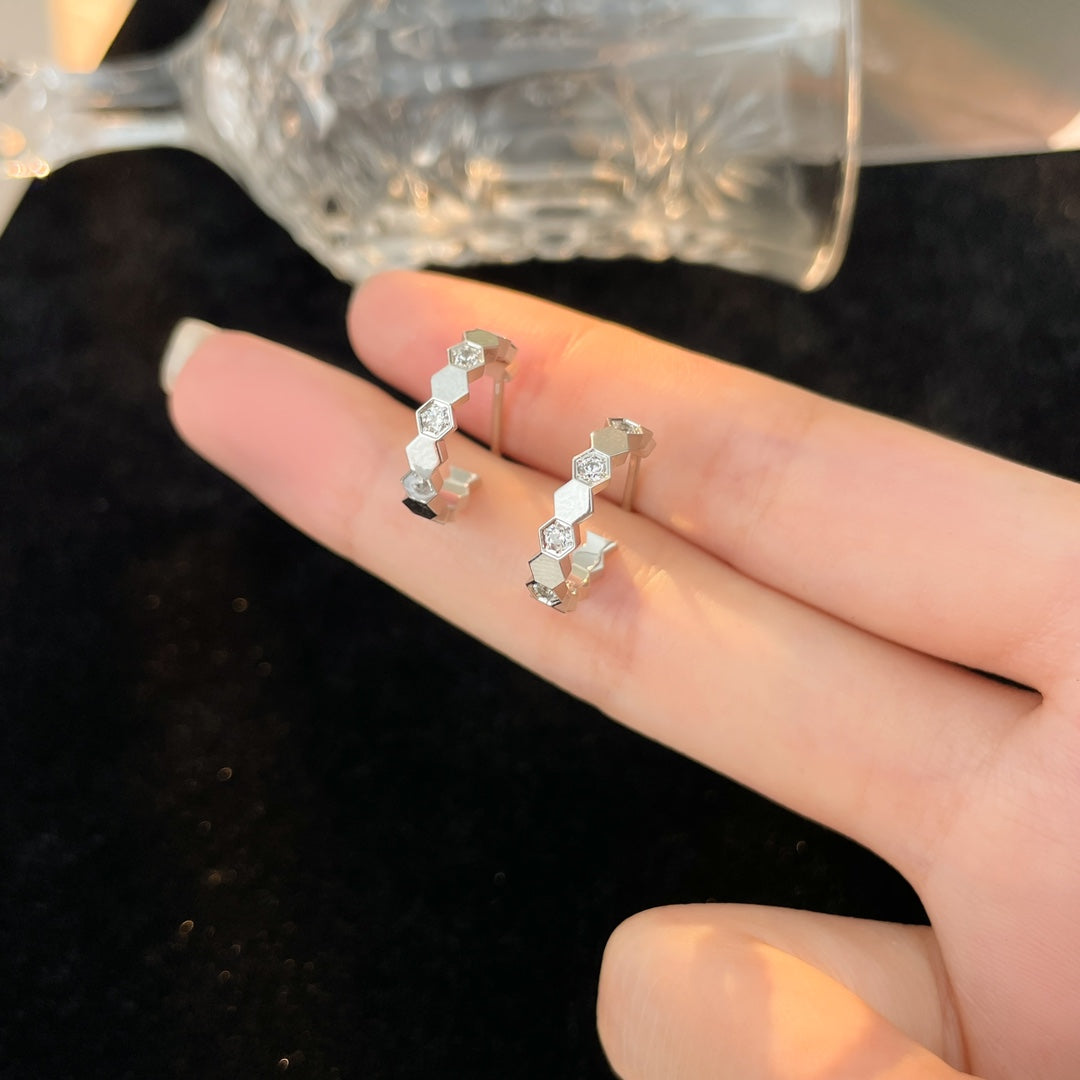 ¡®Sprite Jewelry¡¯BEE LOVE DIAMOND HOOP EARRINGS