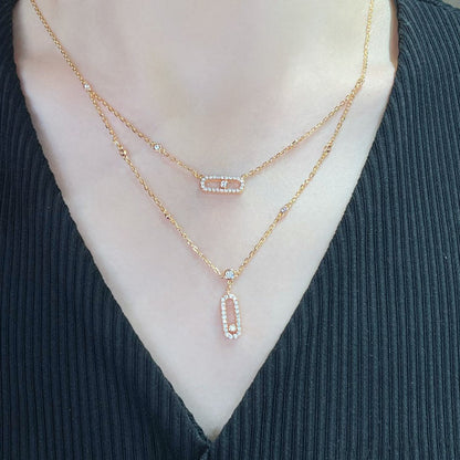 [Sprite Jewelry]MOVE 2 ROW DIAMOND NECKLACE
