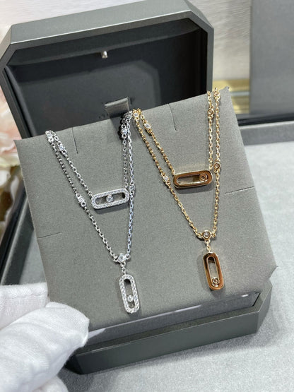 [Sprite Jewelry]MOVE 2 ROW DIAMOND NECKLACE
