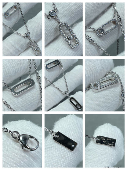 [Sprite Jewelry]MOVE 2 ROW DIAMOND NECKLACE