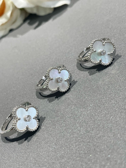 ¡®Sprite Jewelry¡¯CLOVER SILVER MOP DIAMOND RING