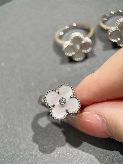 ¡®Sprite Jewelry¡¯CLOVER SILVER MOP DIAMOND RING