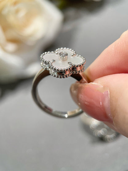 ¡®Sprite Jewelry¡¯CLOVER SILVER MOP DIAMOND RING