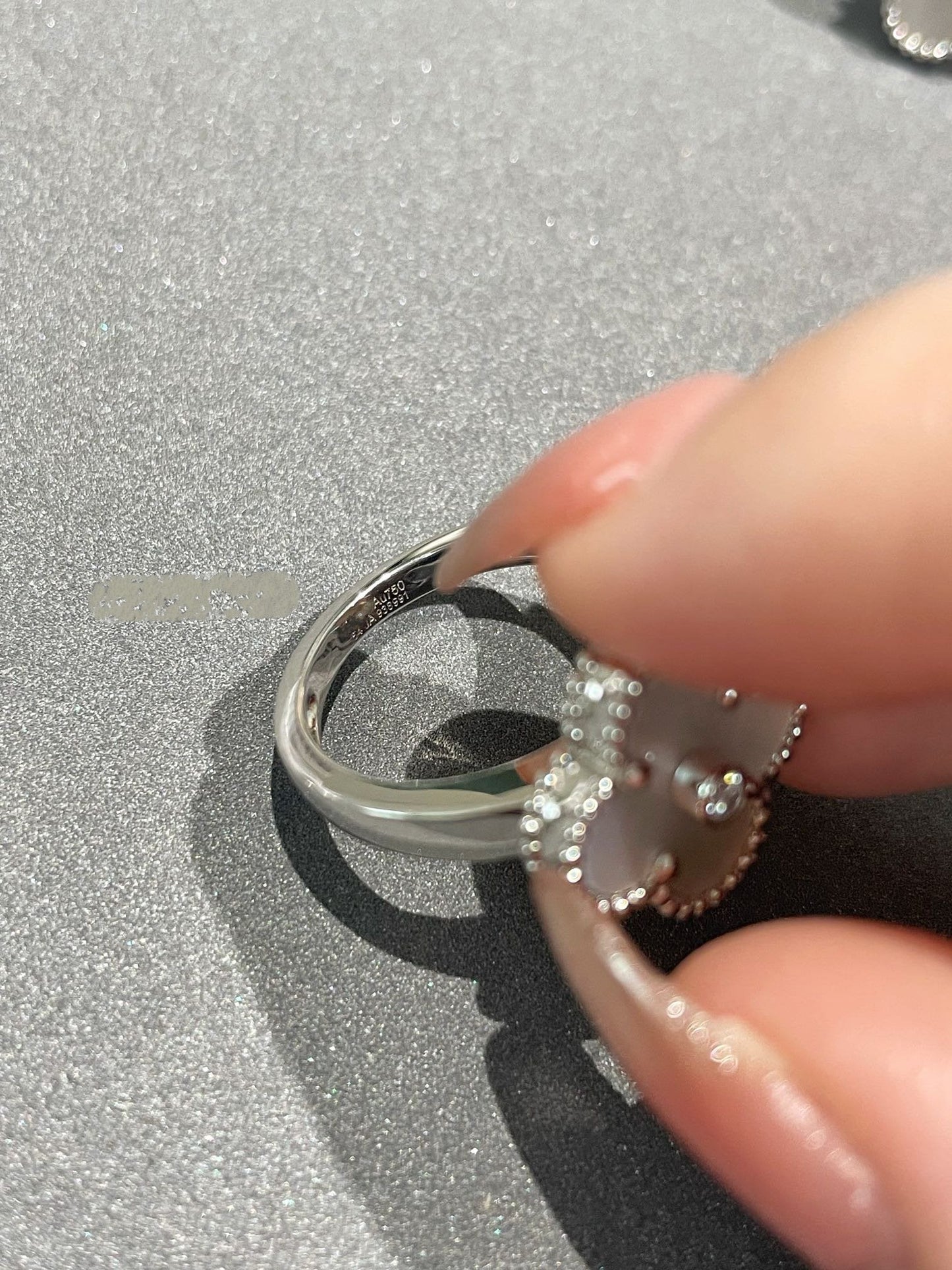¡®Sprite Jewelry¡¯CLOVER SILVER MOP DIAMOND RING