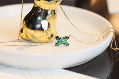 ¡®Sprite Jewelry¡¯JEUX MALACHITE 1 DIAMOND PINK GOLD NECKLACE
