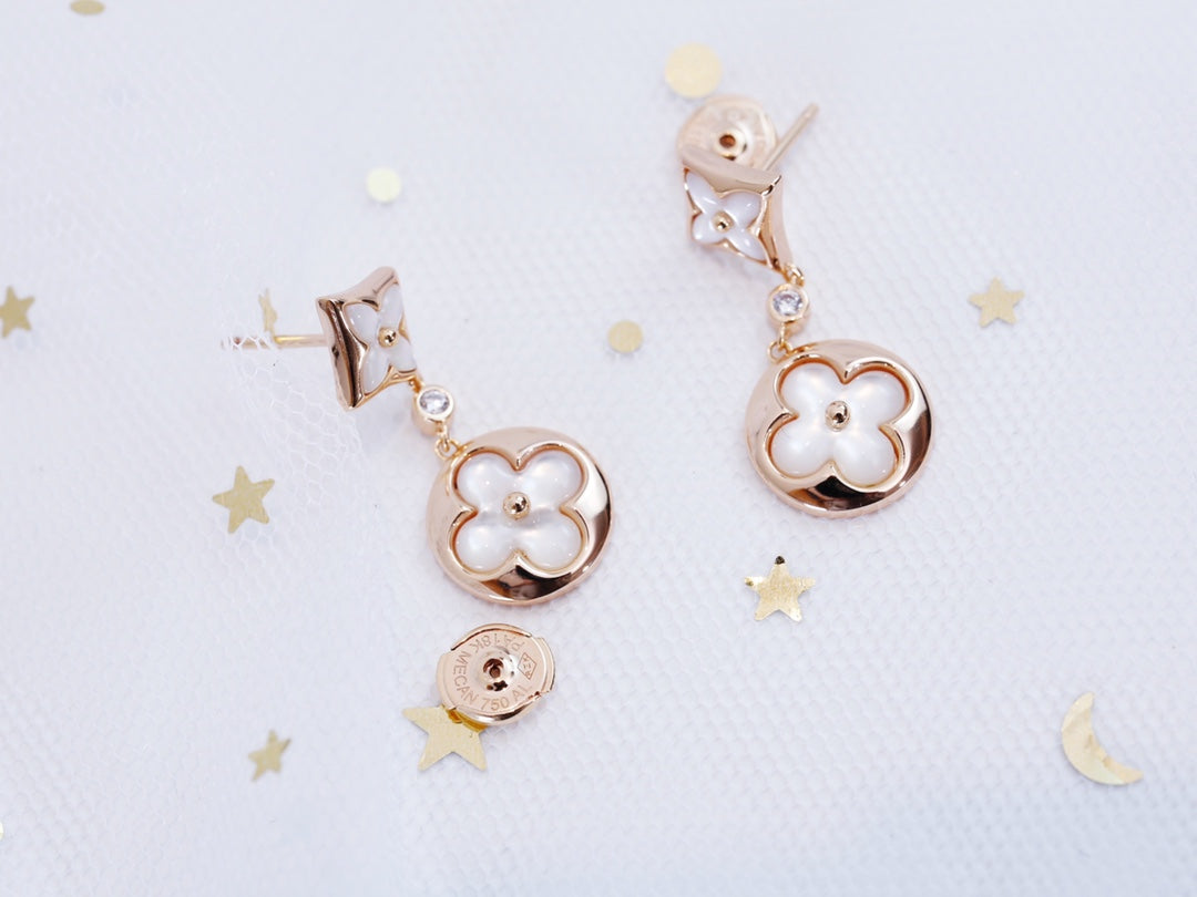 ¡®Sprite Jewelry¡¯STAR AND SUN PINK GOLD MOP DROP EARRINGS