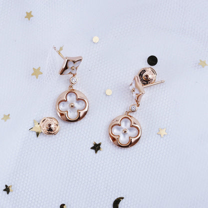 ¡®Sprite Jewelry¡¯STAR AND SUN PINK GOLD MOP DROP EARRINGS