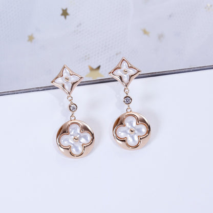 ¡®Sprite Jewelry¡¯STAR AND SUN PINK GOLD MOP DROP EARRINGS