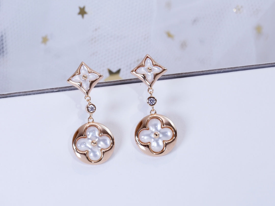¡®Sprite Jewelry¡¯STAR AND SUN PINK GOLD MOP DROP EARRINGS