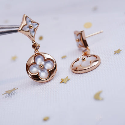 ¡®Sprite Jewelry¡¯STAR AND SUN PINK GOLD MOP DROP EARRINGS