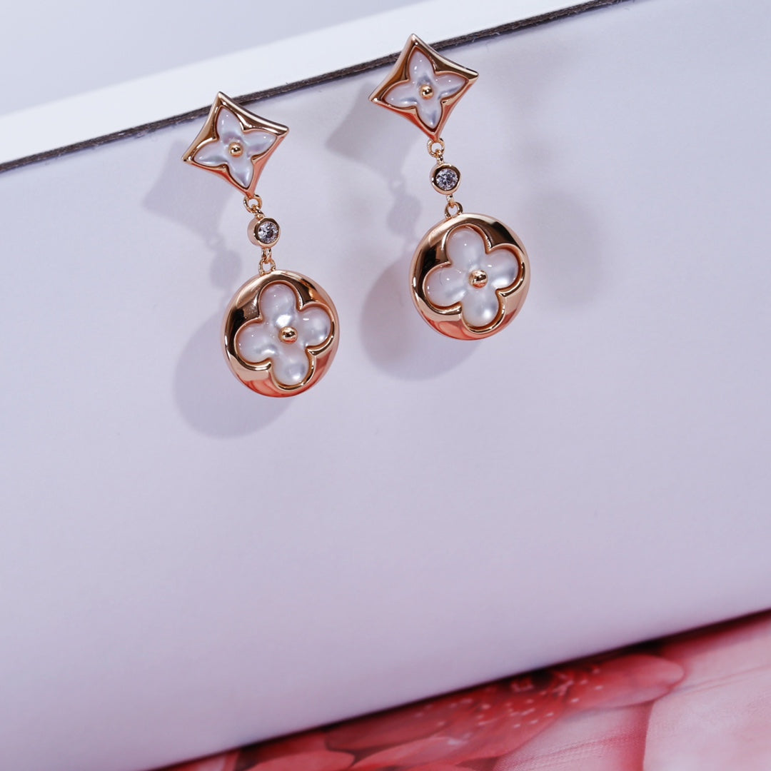 ¡®Sprite Jewelry¡¯STAR AND SUN PINK GOLD MOP DROP EARRINGS